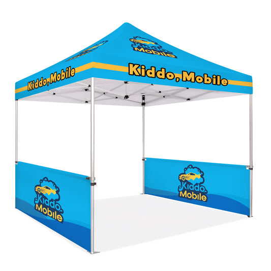Custom Canopy Tent With Half Sided Walls - Fastcustomtents