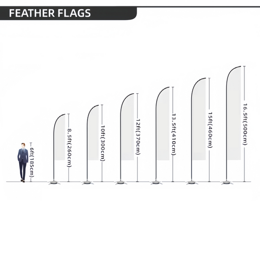 1 Custom Feather Flag 8.5ft