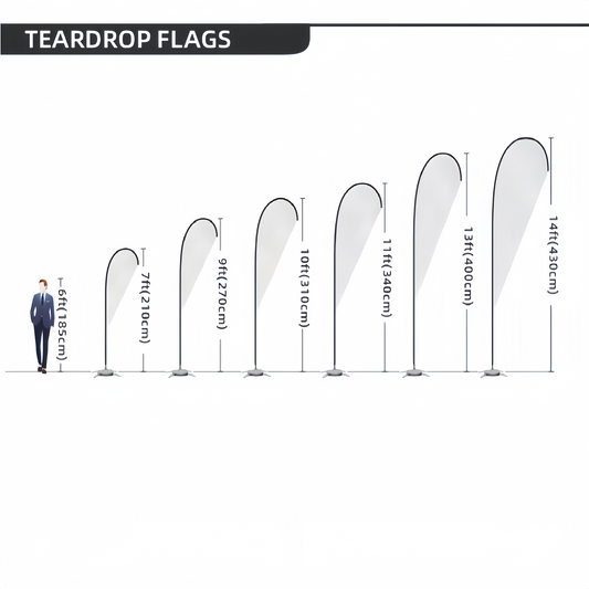 1 Custom Teardrop Flag 7ft