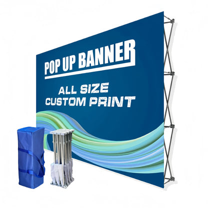 Quick Fabric Pop Up Backdrop Display with Custom Printed Graphics - Fastcustomtents