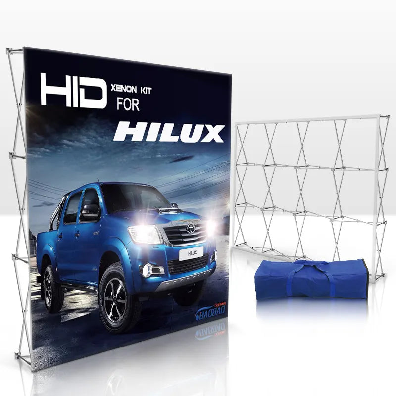 Quick Fabric Pop Up Backdrop Display with Custom Printed Graphics - Fastcustomtents