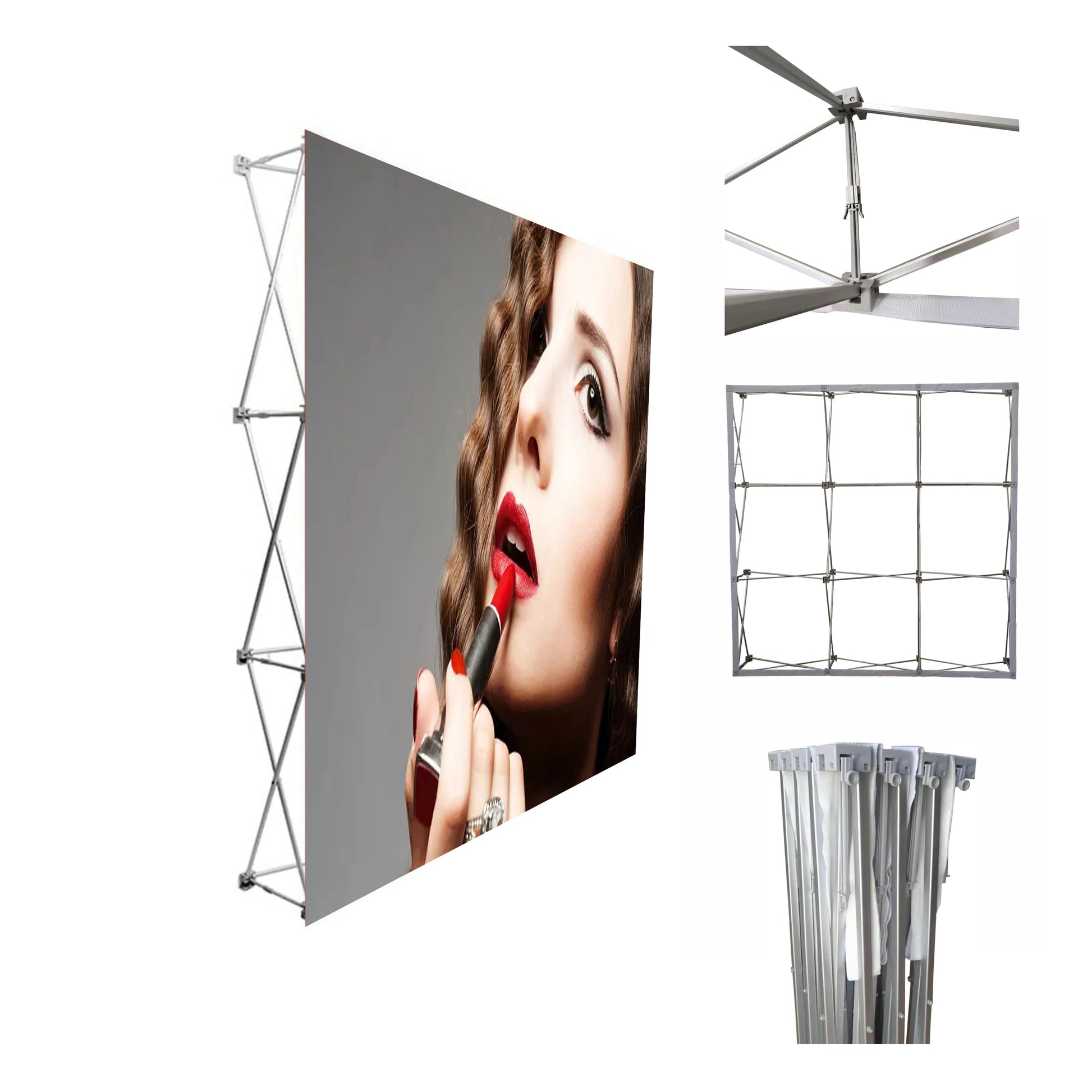 Quick Fabric Pop Up Backdrop Display with Custom Printed Graphics - Fastcustomtents