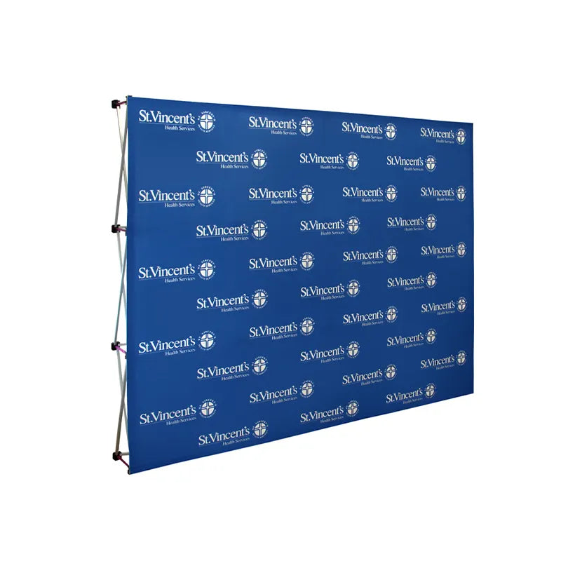 Quick Fabric Pop Up Backdrop Display with Custom Printed Graphics - Fastcustomtents