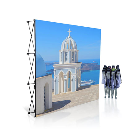 Quick Fabric Pop Up Backdrop Display with Custom Printed Graphics - Fastcustomtents