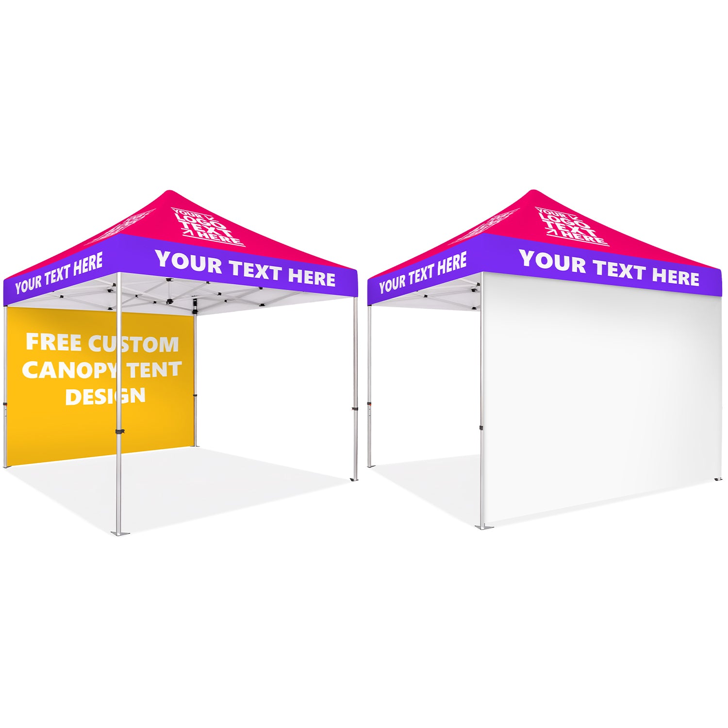 Custom Canopy Tent With Back Wall - Fastcustomtents