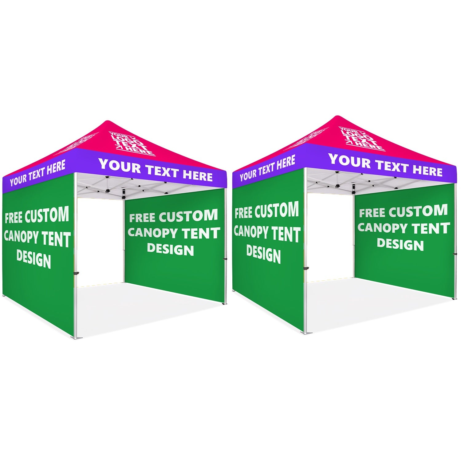 Custom Canopy Tent With Full Sided Walls - Fastcustomtents