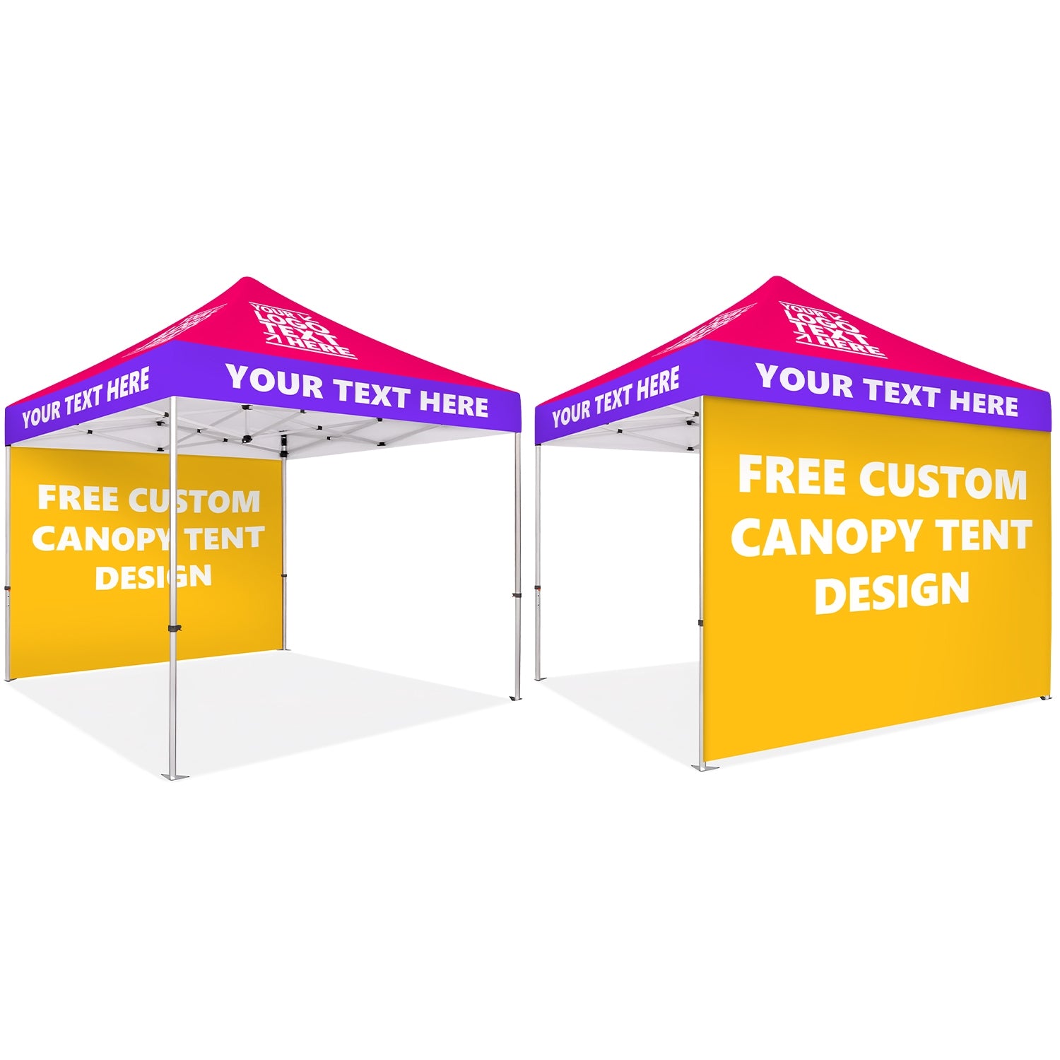 Custom Canopy Tent With Back Wall - Fastcustomtents