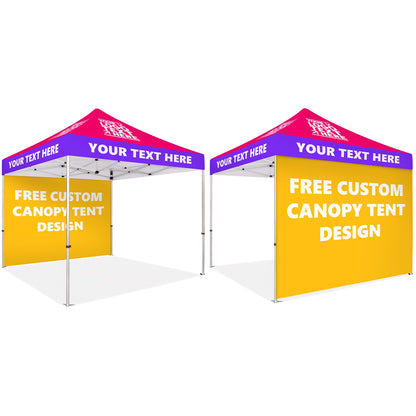Custom Canopy Tent With Back Wall - Fastcustomtents