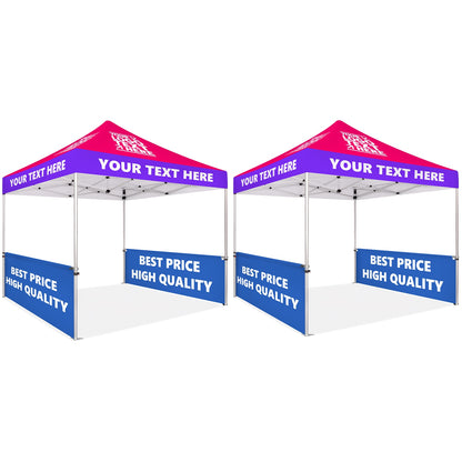 Custom Canopy Tent With Half Sided Walls - Fastcustomtents