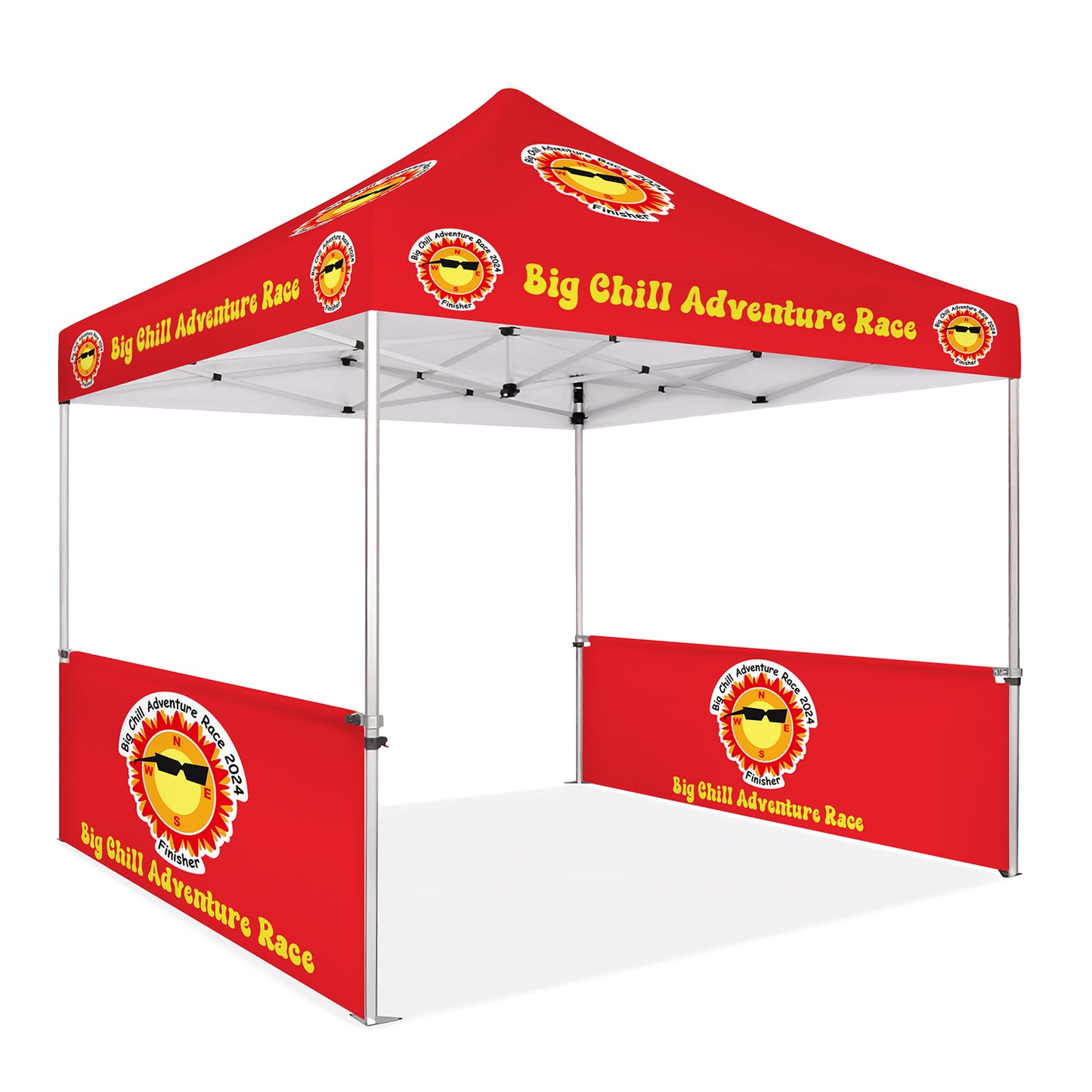 Custom Canopy Tent With Half Sided Walls - Fastcustomtents
