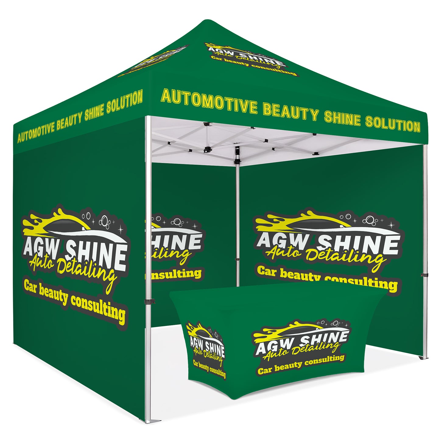 Custom Canopy Tent With Full Walls & Table Cover - Fastcustomtents