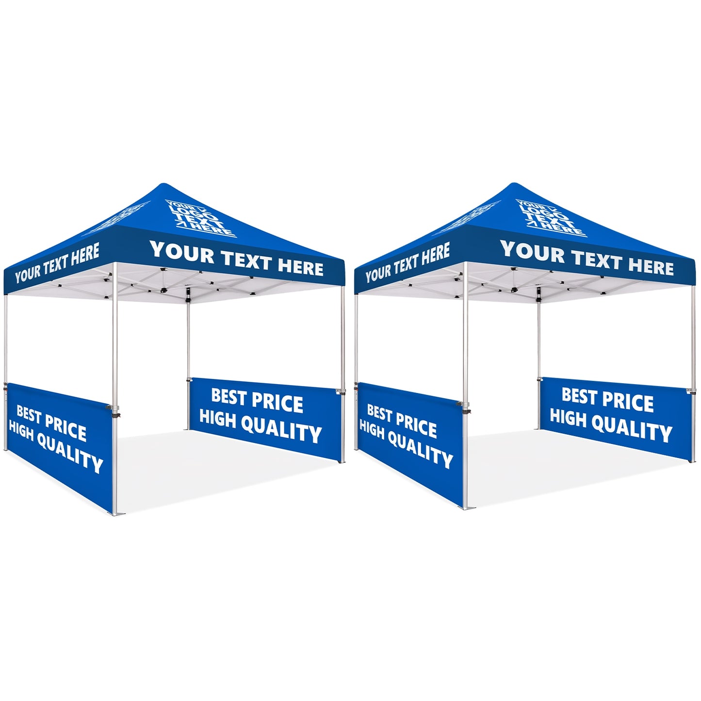 Custom Canopy Tent With Half Sided Walls - Fastcustomtents