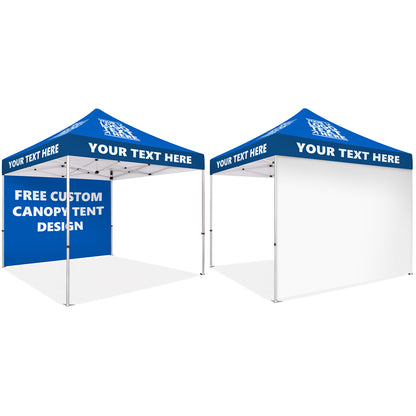 Custom Canopy Tent With Back Wall - Fastcustomtents