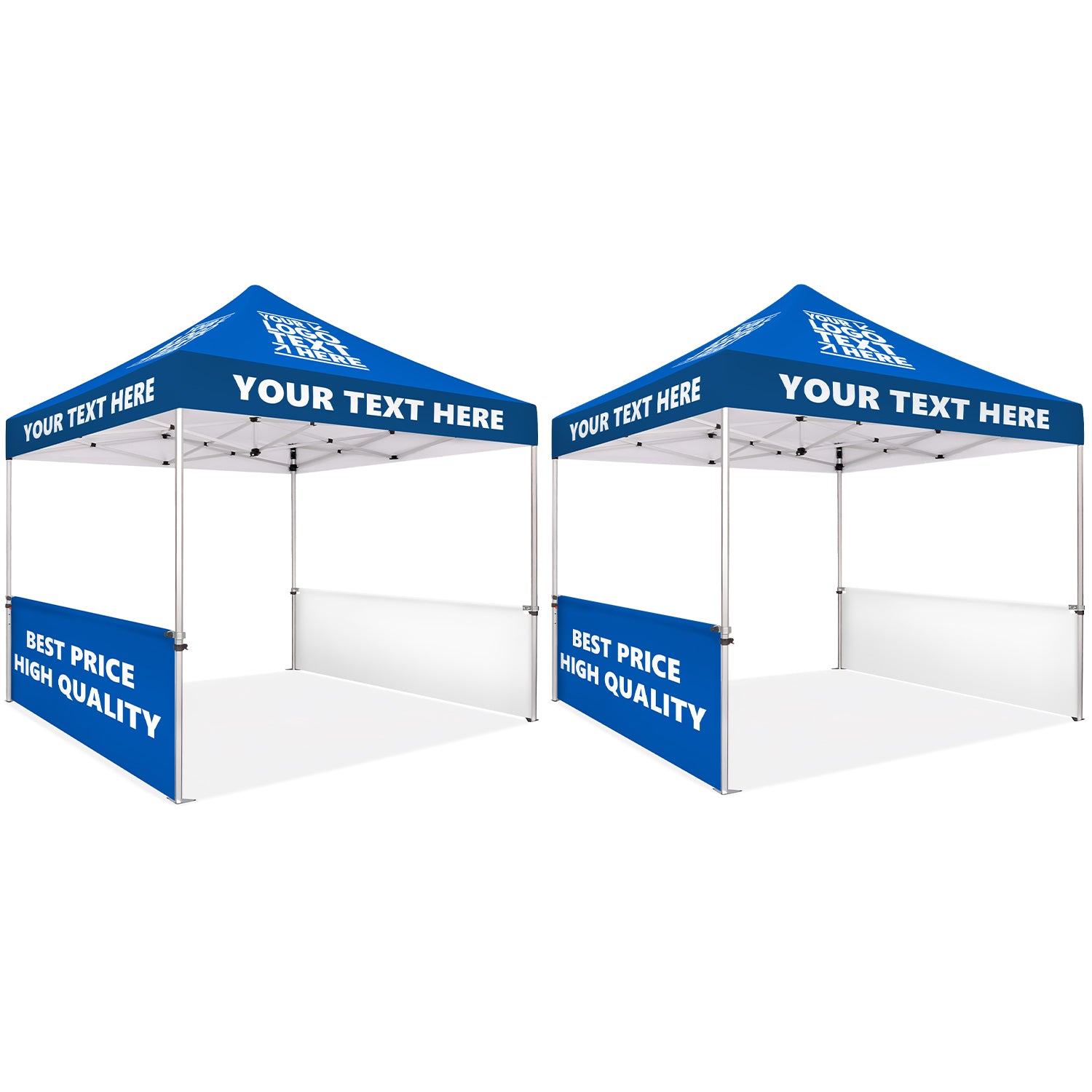 Custom Canopy Tent With Half Sided Walls - Fastcustomtents