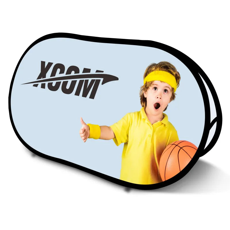 Custom Oval Pop Up Banner - Fastcustomtents