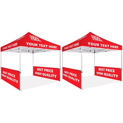 Custom Canopy Tent With Half Sided Walls - Fastcustomtents