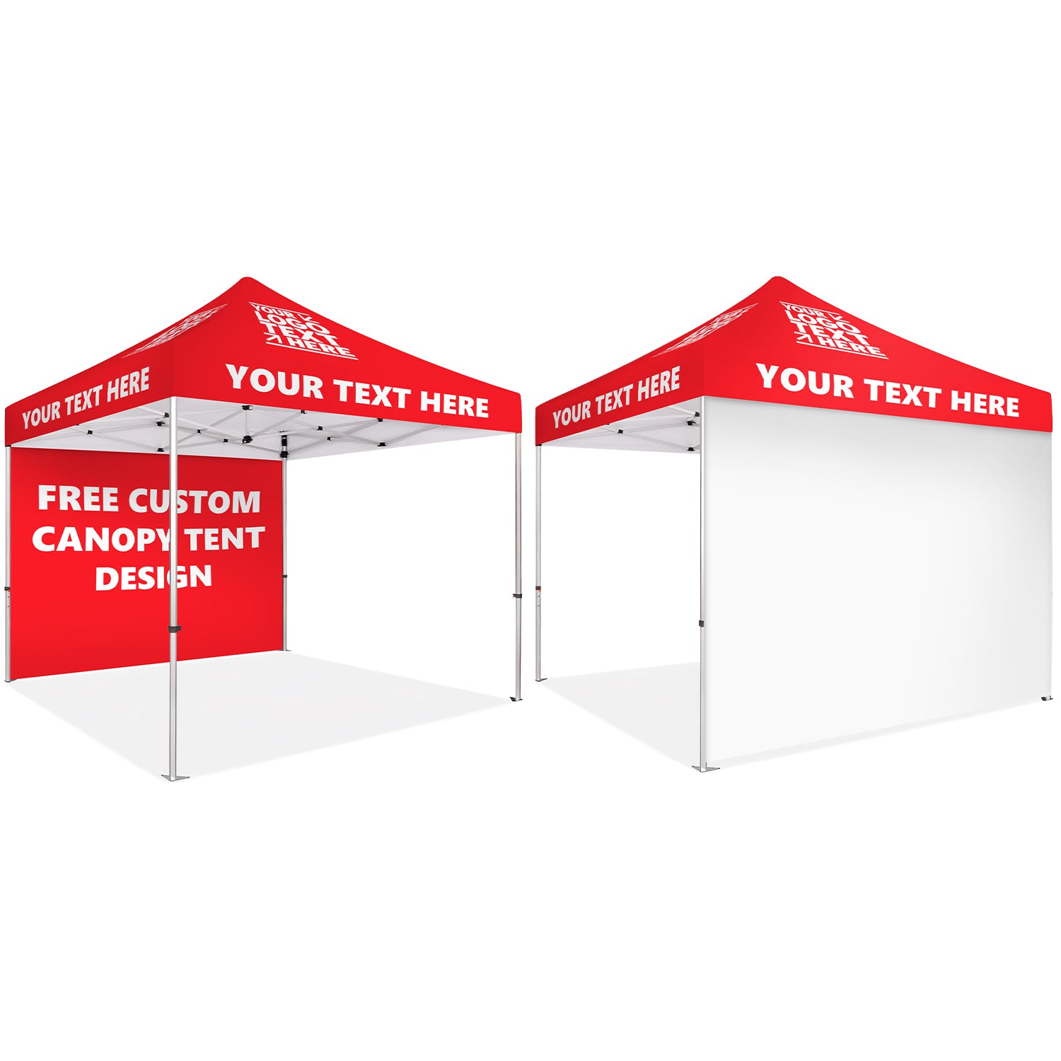 Custom Canopy Tent With Back Wall - Fastcustomtents