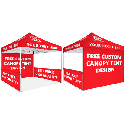 Custom Canopy Tent With Back Wall & Half Sided Walls - Fastcustomtents