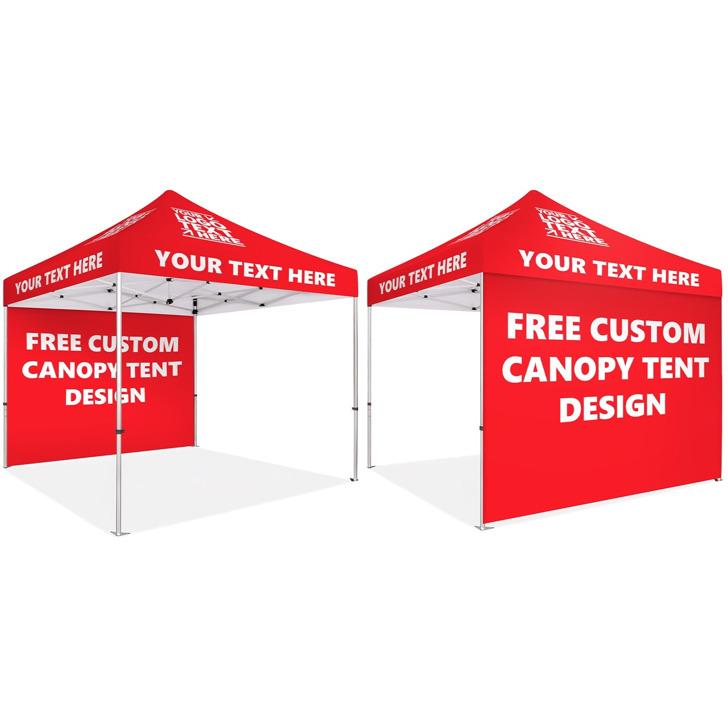 Custom Canopy Tent With Back Wall - Fastcustomtents