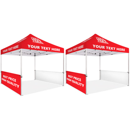 Custom Canopy Tent With Half Sided Walls - Fastcustomtents