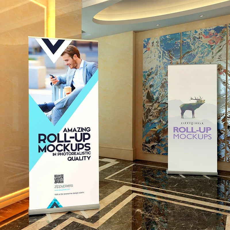 Custom Roll Up Banner Stands Display - Fastcustomtents