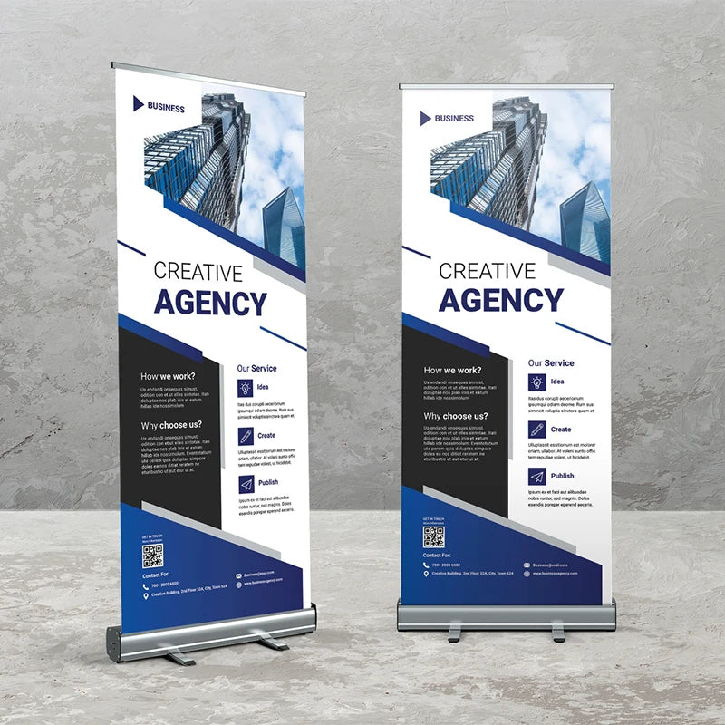 Custom Roll Up Banner Stands Display - Fastcustomtents