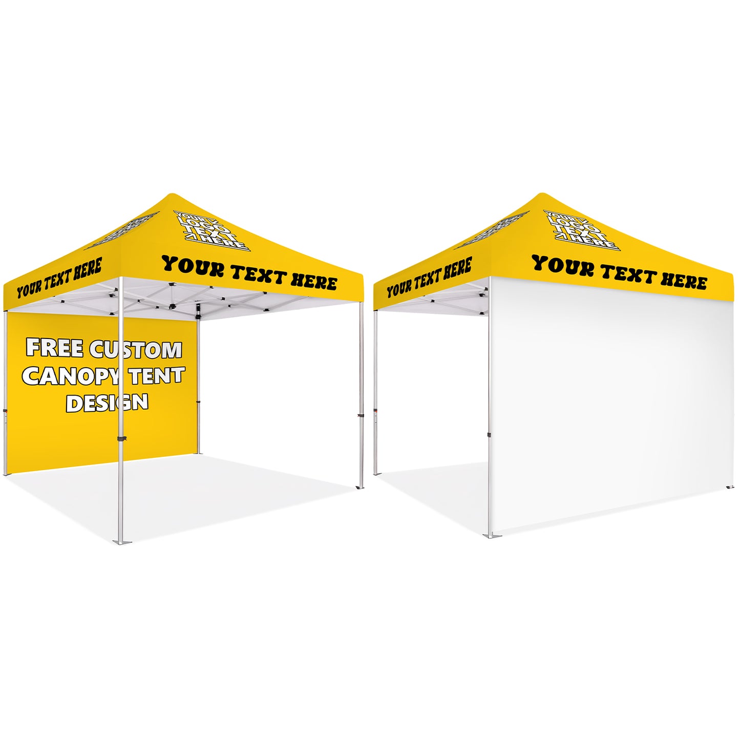 Custom Canopy Tent With Back Wall - Fastcustomtents