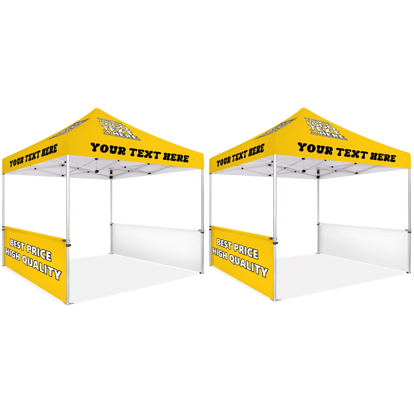 Custom Canopy Tent With Half Sided Walls - Fastcustomtents