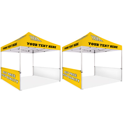 Custom Canopy Tent With Half Sided Walls - Fastcustomtents