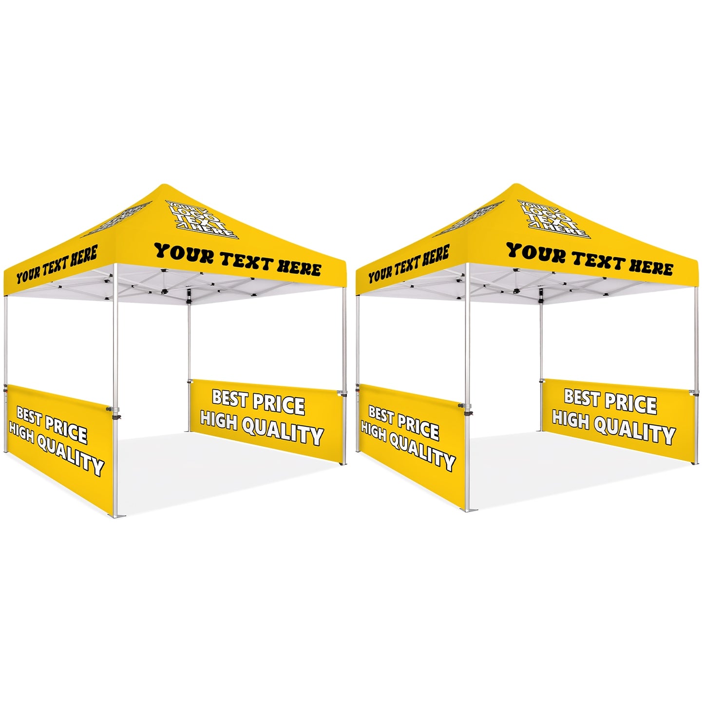Custom Canopy Tent With Half Sided Walls - Fastcustomtents