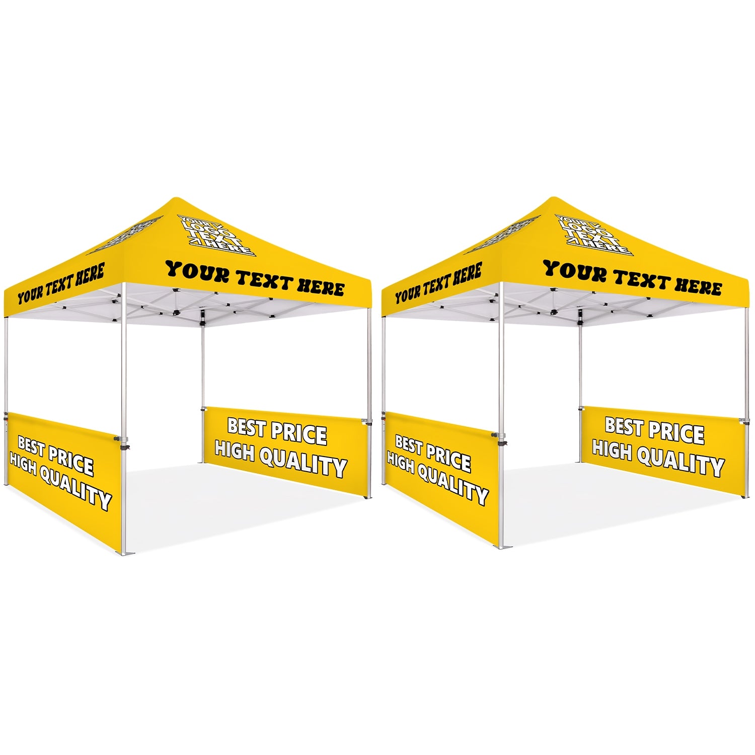 Custom Canopy Tent With Half Sided Walls - Fastcustomtents