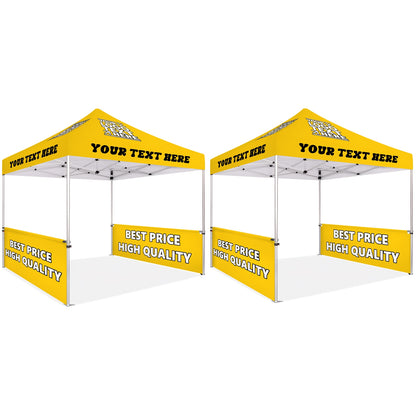 Custom Canopy Tent With Half Sided Walls - Fastcustomtents