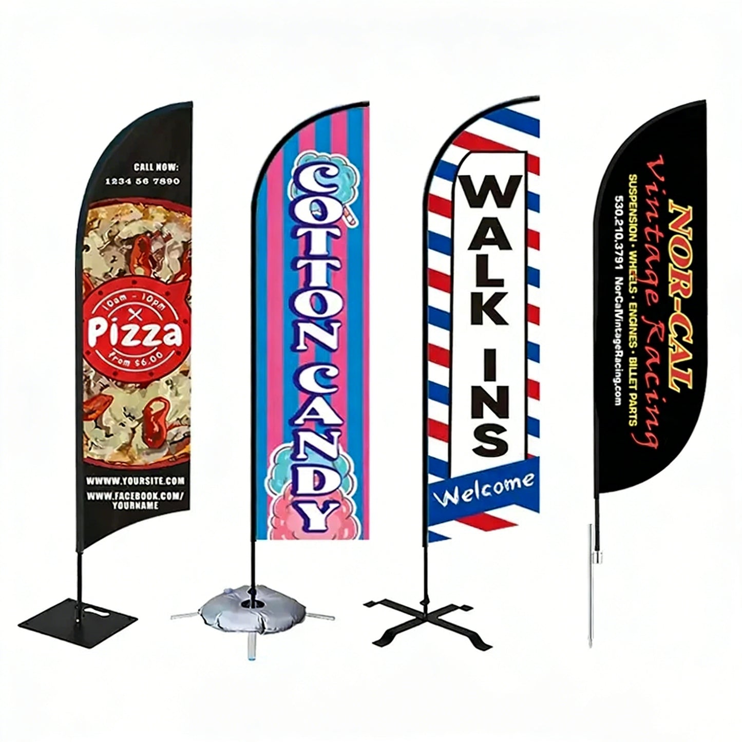 Fiberglass Pole Feather Flag