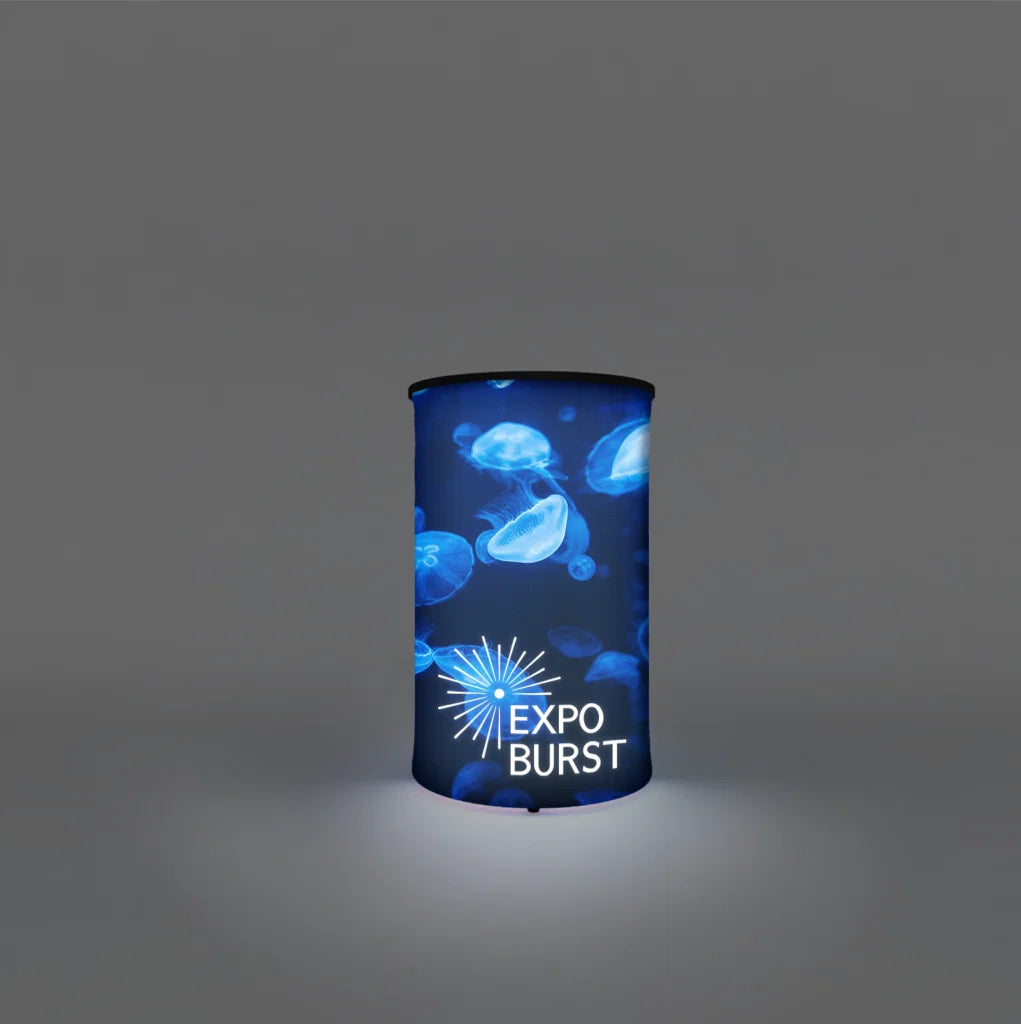 Foldable Spring Up Wooden Display Counter With LED