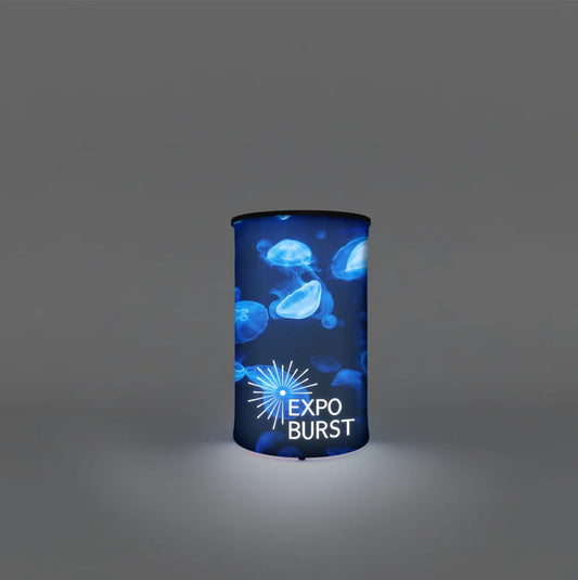 Foldable Spring Up Wooden Display Counter With LED