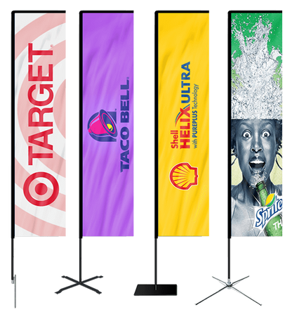 Fiberglass Pole Rectangle Flag